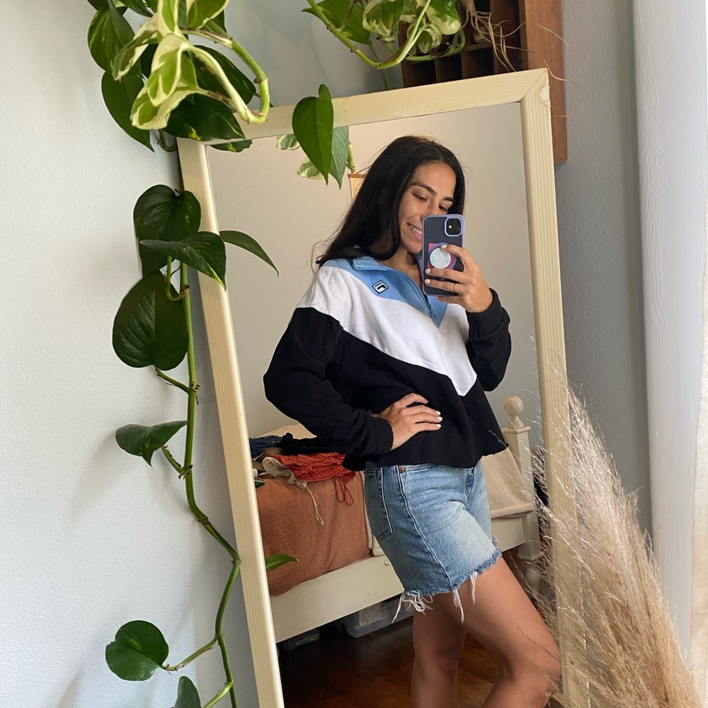 Fila Black, Blue, and White Sweatshirt